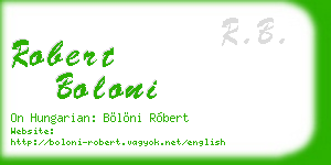robert boloni business card
